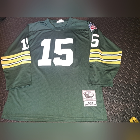 Mitchell&Ness 1969 Bart Starr Nfl Green Bay Packers football Jersey - Picture 10 of 15